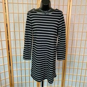 Merona Long Sleeve Striped Jersey Knit Dress